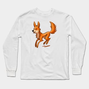 Cute Coyote Drawing Long Sleeve T-Shirt